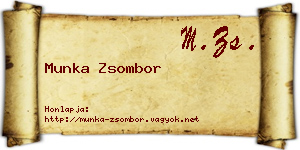 Munka Zsombor névjegykártya